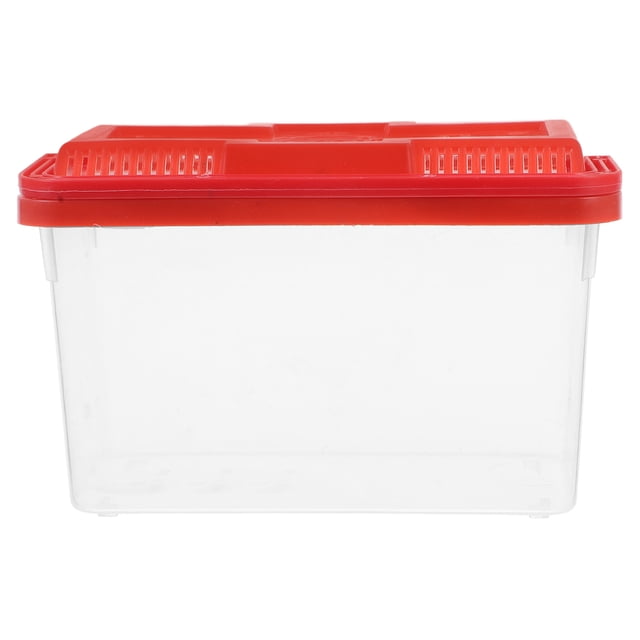 KAKOWELY Portable Fish Tank Handheld Plastic Fish Tank Transparent Cutout Small Aquarium With Handle For Reptile Turtle And Pet Fish,5.91X"X3.94"X3.46"