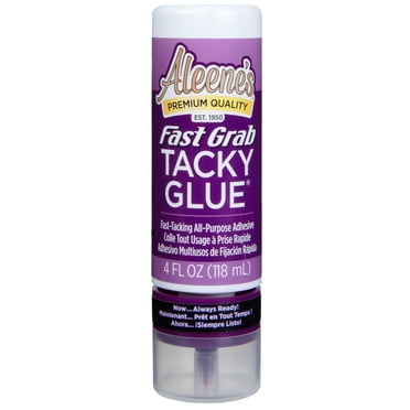 Aleene's Original Fast Grab Tacky Glue 4 fl. Oz., Glue for Crafts in Always Ready Bottle, Nontoxic, Dries Clear