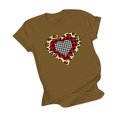 thumbnail image 1 of Hauts d'Été pour Femmes 2023 Femmes Décontracté Imprimé Manches Courtes Col Rond T-Shirt Ample Blouse Hauts, 1 of 3