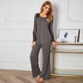 thumbnail image 4 of Nouveau Style Automne et Hiver Pyjama Décontracté en Coton à Manches Longues pour Femmes Noir TG, 4 of 7