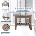 thumbnail image 3 of Yiwa Heavy-Duty Shower Bench, 20.6" HDPE Waterproof Bathroom Stool with Storage, 400 lb Weight Capacity, 3 of 7