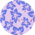 thumbnail image 1 of Ahgly Company Tapis Rond Lavable en Machine Intérieur Transitionnel Bleu Ardoise Clair, 6 Pieds Rond, 1 of 7