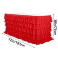 thumbnail image 2 of Uscallm Pleated Tablecloth 5-Layer Party Table Cover For Rectangular Round Square Tables Elegant Dining Decor Wedding Reception Banquet Tablecloth, 2 of 2