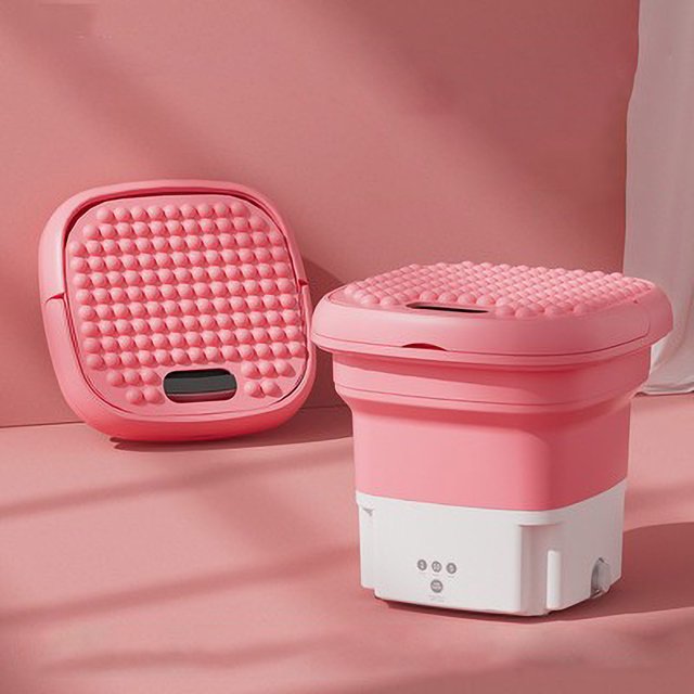 PEONAVET Mini Mini Laveuse Laveuse Pliable et Déshydratante Mini Laveuse à Grande Capacité et Laveuse Portable