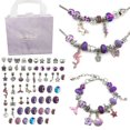 thumbnail image 1 of 64pcs DIY Charm Bracelet Gift Box Jewelry Making Kit with Beads Charms Pendants, 1 of 5