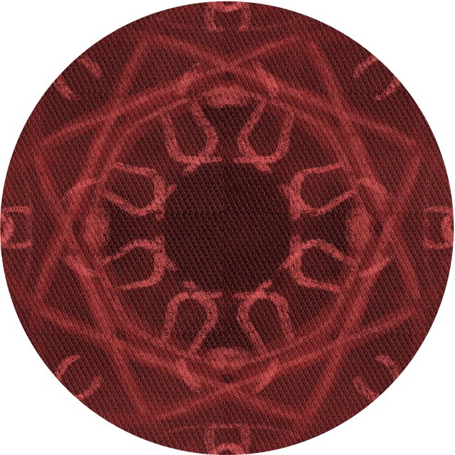 Ahgly Company Tapis d'Intérieur Ronds de Style Transitionnel Lavables à la Machine, Bordeaux Rouge, 3 Pieds Rond