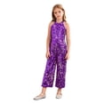 thumbnail image 1 of Choomomo Combinaison à Sequins pour Filles, Col Halter, Sans Manches, pour Fête, Danse Formelle, Violet 8, 1 of 7
