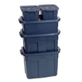 thumbnail image 1 of Rubbermaid 10 Pack Stackable Plastic Storage Containers with Lids, Dark Indigo, 1 of 7