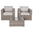 thumbnail image 1 of Living Source International 3-Piece Wicker Sectional Set with Cushions in Gray, 1 of 2
