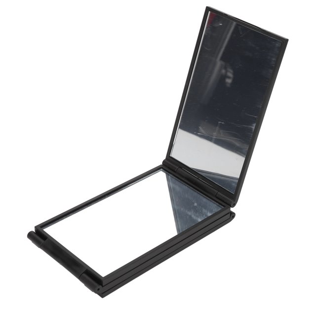 4 Way Mirror, Portable Folding Mirror Desktop Expandable 360 Degree Small Exquisite for Self Hair Cutting for Travel