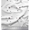thumbnail image 1 of Soimoi White polyester Crepe Fabric Brush Stroke & Dots Abstract Decor Fabric Printed Yard 52 Inch Wide, 1 of 3