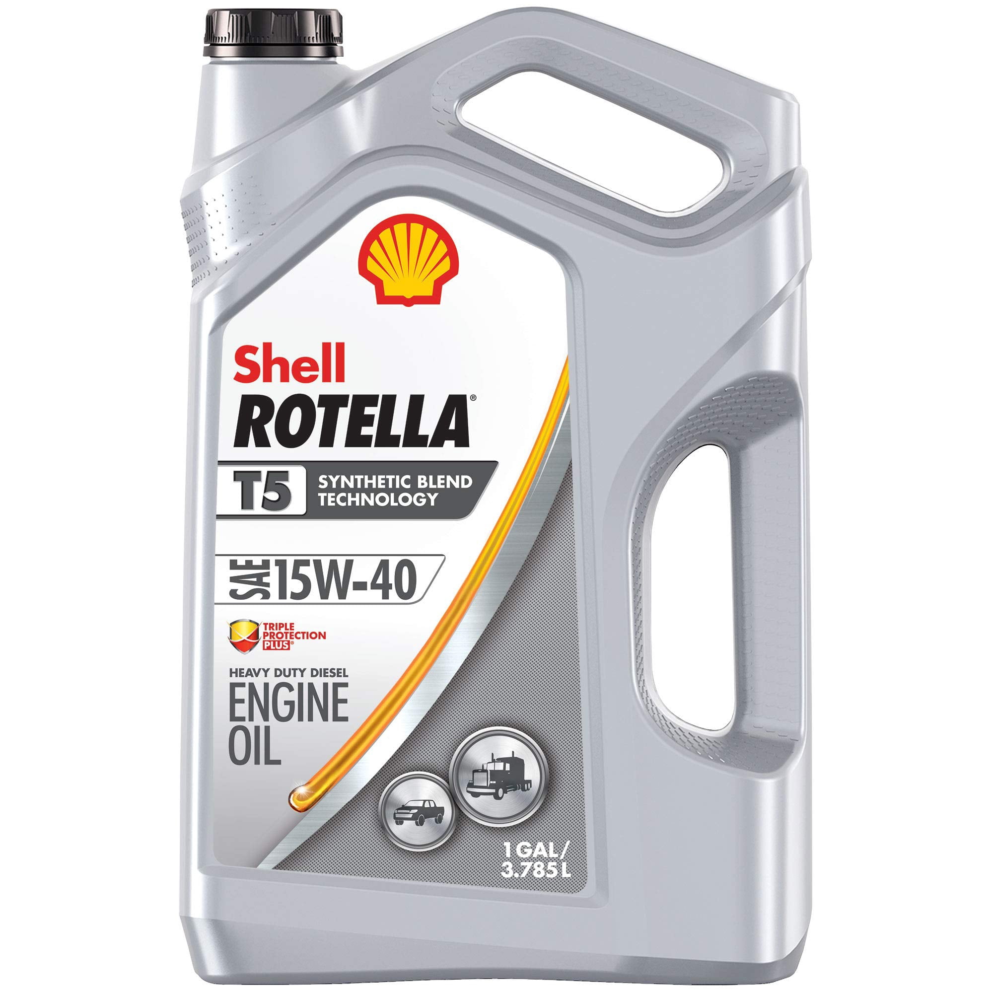 Shell Rotella T5 Synthetic Blend 15W-40 Diesel Engine Oil (1 Gallon, Case of 3)