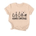 thumbnail image 2 of Amzcrzy Hauts d'Été pour Femmes Hauts de Noël Imprimés Col Rond Manches Courtes T-Shirt Haut Manches Courtes Col Rond T-Shirts pour Femmes Manches Courtes Hauts pour Femmes, 2 of 4