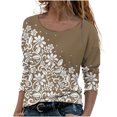 thumbnail image 1 of Machine d'Impression de T-Shirts Mode Femmes Décontracté Impression Col Rond Manches Longues T-Shirt Ample Blouse d'Automne Chandail Hauts, 1 of 5