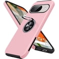 thumbnail image 1 of KOMI for Google Pixel 9 Pro XL Case, Slim Fit Case for Pixel 9 Pro XL with Metal Ring Holder Kickstand, Dual Layer Shockproof Protective Phone Case for Google 9 Pro XL 6.8", Pink, 1 of 5