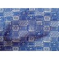thumbnail image 4 of oneOone Cotton Poplin Blue Fabric Geometric African Craft Projects Decor Fabric Printed By The Yard 42 Inch Wide, 4 of 4