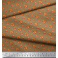 thumbnail image 3 of Soimoi Brown polyester Crepe Fabric Dot Abstract Printed Craft Fabric by the Yard 42 Inch Wide, 3 of 5