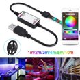 thumbnail image 4 of MesaSe Kit de Rétroéclairage LED TV USB RGB Bande Lumineuse 60 LEDs Éclairage Synchronisation Musicale Changement de Couleur avec Contrôle Manuel Ou par Application pour Bar TV Comptoir Armoire Fête Décoration de Noël, 4 of 9