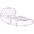 thumbnail image 4 of vidaXL Bed Frame with Headboard Dark Grey 100x203 cm Velvet, 4 of 5