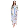 thumbnail image 1 of Robe Kaftan Longue Décontractée Ample à Manches Kimono pour Femmes Grande Taille, Tenue de Villégiature, Robe de Soirée, Fête, Été, Plage, Couvre-Maillot, 1 of 6