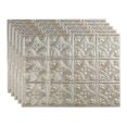 thumbnail image 1 of FASÄDE Traditional Style/Pattern 1 Decorative Vinyl 18in x 24in Backsplash Panel in Vintage Metal (5 Pack), 1 of 7