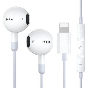 Casques d'éclair Écouteurs avec boutons de volume & Microphone Compatible avec iPhone 7 8 Plus X 11 12 13 14 Pro Max