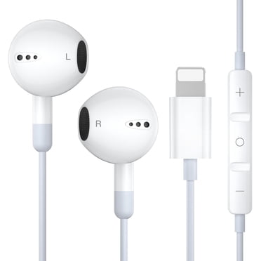 Lightning Écouteurs avec Boutons de Volume et Microphone Compatibles avec iPhone 7 8 Plus X 11 12 13 14 Pro Max
