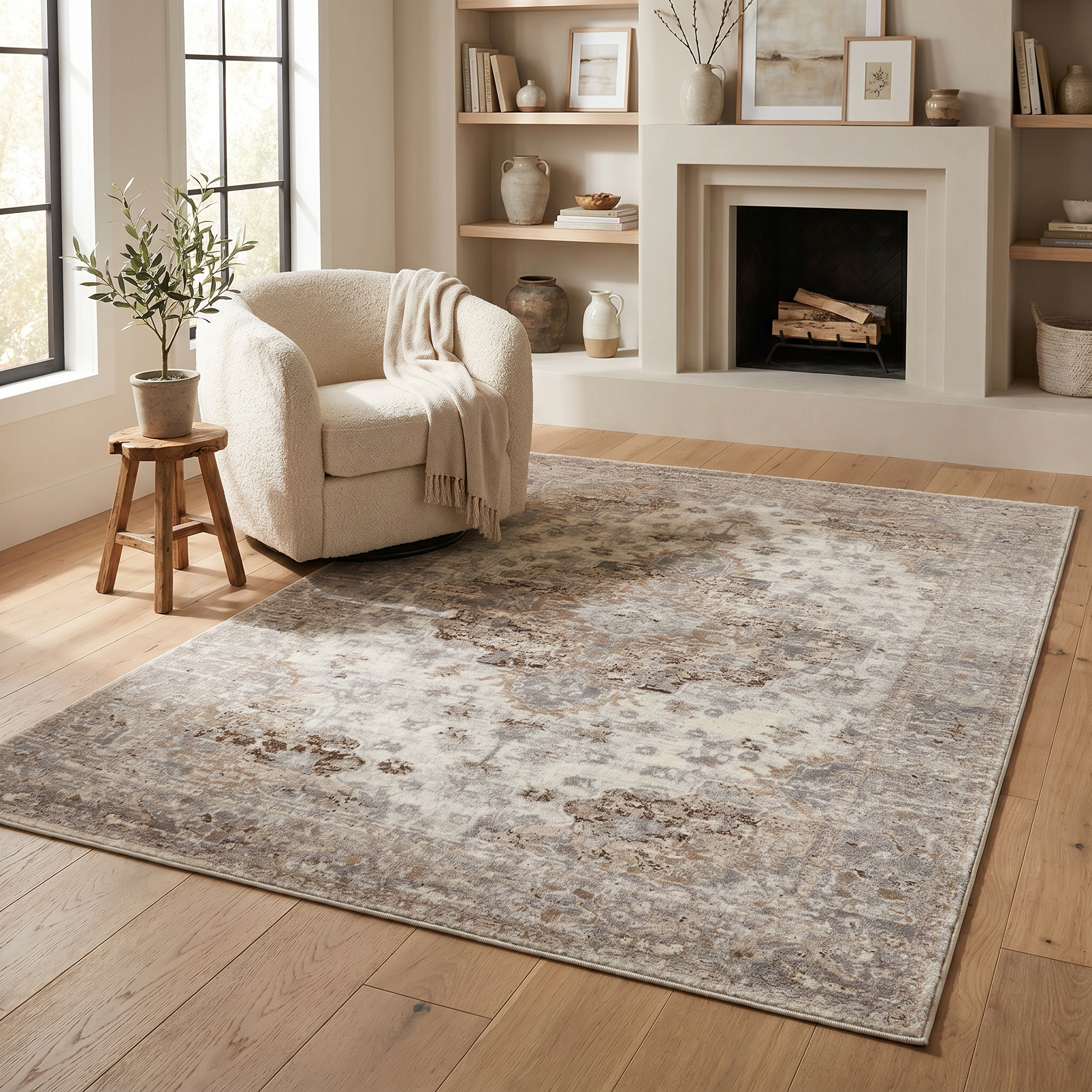 Rug Branch Collection Sakarya Tapis d'intérieur vieilli oriental