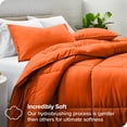 thumbnail image 2 of Bare Home Goose Down Alternative Comforter Set - 2 Piece Set - Twin/Twin XL, Orange, 2 of 7