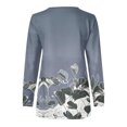 thumbnail image 5 of 2023 Chandail de Mode pour Femmes Rabais de 50 % Liquidation Hauts pour Femmes Automne Manches Longues Chandail Ample Chemise Chic Décontractée Chandails à Rayures à Col Rond pour Dames, 5 of 5