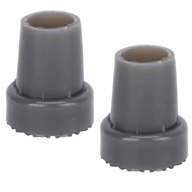 Patins pour Pieds de Béquille, Rembourrage pour Pieds de Béquille Résistant à l'Usure Design à Pied Rond 2 Pcs Effet de Protection Rotatif à 360 Degrés pour Intérieur pour Cannes pour Extérieur Gris