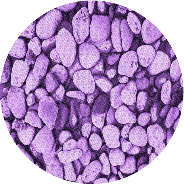 Ahgly Tapis d'Intérieur Lavable en Machine Carré Violet Transitionnel, 3 Pieds Carré