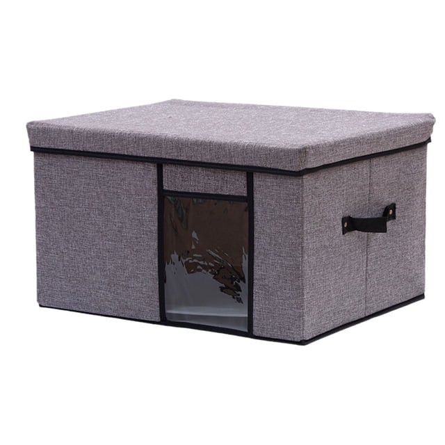 Yhmxh Washable Perspective Window Fabric Art Treasure Chest For Household Clothes Storage And Miscellaneous Textile Sorting Box Shoe Storage Storage Bins Storage Containers