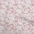 thumbnail image 1 of oneOone Velours Rouge Tissu Feuille Abstraite Matière de Robe Tissu Imprimé Tissu au Mètre 58 Pouces de Large, 1 of 4