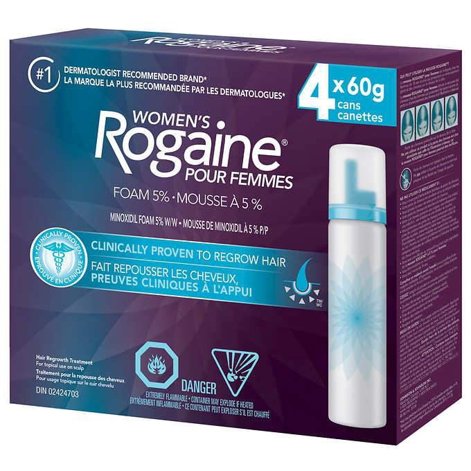 Women's Rogaine Mousse de Minoxidil 5 % - 4 x 60 g