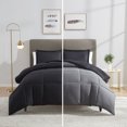 thumbnail image 1 of Nestl Reversible Comforter Set, Queen/Full Comforter Set, Black/Grey, 1 of 6
