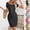 Black, variant on Gspmoly Women Dress, Fashionable Women'S Spring/Summer Round Neck Breasted Short Sleeved Waist Knitted Dress Work Dresses for Women up to 60% Off
