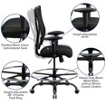 thumbnail image 2 of HERCULES Series Big & Tall 400 lb. Rated Black Mesh Drafting Chair with Adjustable Arms, 2 of 9