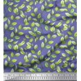 thumbnail image 1 of Soimoi Purple Moss Georgette Fabric Leaf Printed Fabric 1 Yard 42 Inch Wide, 1 of 3