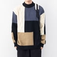 thumbnail image 5 of Xcmzpl Oversized Sweaters for Men Twist Textured Fisherman Sweater Crew Neck Long Sleeve Knit Pullover Big and Tall Color Block Sweaters, 5 of 5