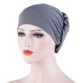 thumbnail image 3 of Chapeau de Perles Solide pour Femmes Chapeau de Chimiothérapie Musulman à Volants, 3 of 3