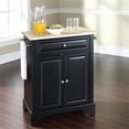 thumbnail image 2 of Bowery Hill Traditional Wood Kitchen Island in Black/Natural, 2 of 7