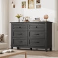 thumbnail image 4 of BeesClover Commode 6 Tiroirs pour Chambre, Commode à Tiroirs de 47 Po de Large avec Rangement Autoportante, Coffre de Rangement en Bois pour Salon, Chambre, Entrée, 4 of 7