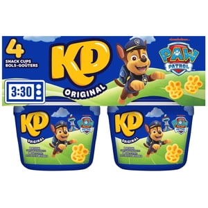 KD Kraft Dinner Original Macaroni & Cheese with Paw Patrol Pasta Shapes, 4 ct Pack, 55 g Cups