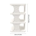 thumbnail image 3 of 4 Tier Foldable Plastic Shoe Rack for Bedroom & Entryway, Anti-Fade & Warp-Resistant Shoe Storage Organizer, Slim Design Holds 3 Pairs, Easy Assembly, 3 of 6