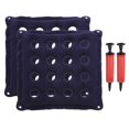 thumbnail image 1 of Unique Bargains Inflatable Seat Cushion, Portable Chair Pad Breathable Back Seat Pad, Blue 2 Pack, 1 of 6
