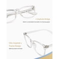 thumbnail image 5 of Blue Light Blocking Glasses Square Nerd Eyeglasses Frame Anti Blue Ray Computer Game Glasses, 5 of 5