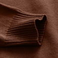 thumbnail image 5 of SERTG Child and Child Sweater Kids Fall Solid Color Plaid Kids Crew Neck Soft Knit Pullover Tops Winter Long Sleeve Round Neck Sweaters(Brown#1,8-9 Years), 5 of 5
