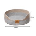 thumbnail image 3 of Panier de Lit Tissé pour Chat Protection des Meubles Toutes Saisons Lit de Repos Gris 50cm, 3 of 8