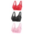 thumbnail image 4 of Timegard 3pc Wireless Bras for Women Front Closure Full Support Wide Strap Comfort Breathable Everyday Bra, 4 of 4
